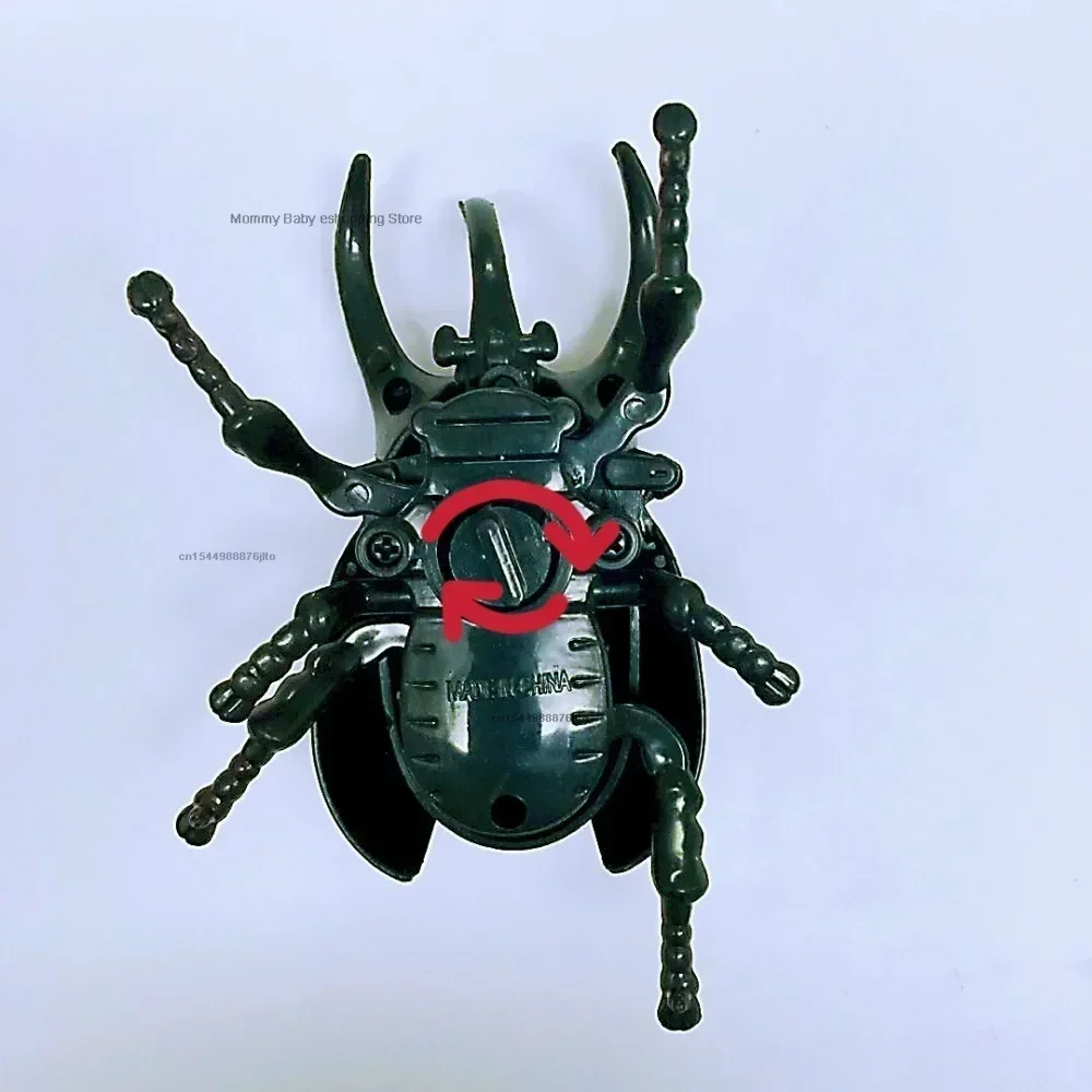 1PC Wind-Up Beetle Creative Prankster Animated Insect Model Scarab Beetle Children Battle Wind-Up Toy for Kids Gifts Toys