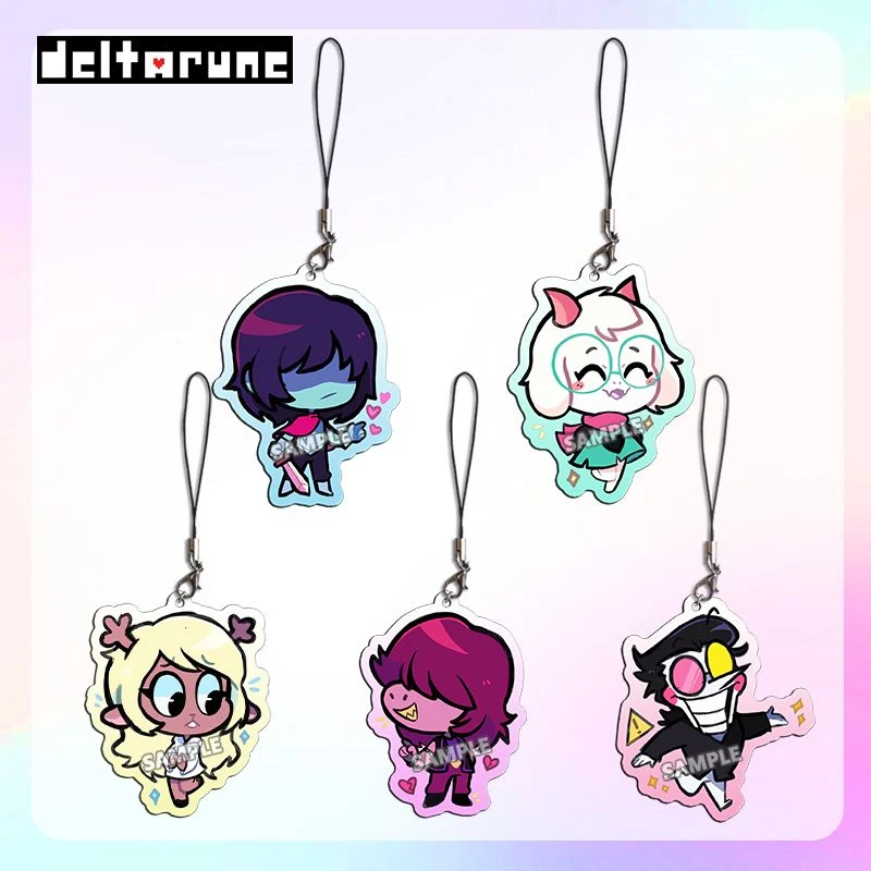 لعبة Deltarune كريس سوزي سبامتون رالسي تأثيري المفاتيح الاكريليك قلادة سلسلة هواتف كيرينغ مفتاح سلسلة حقيبة الملحقات حلية