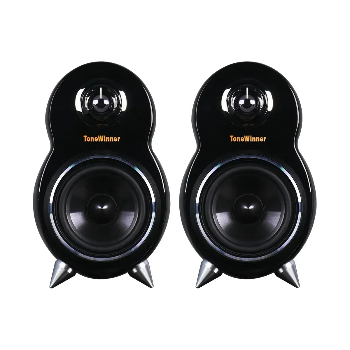 

Wooden bookshelf speaker on the top of desk black fashion design desktop speaker computer mini speaker