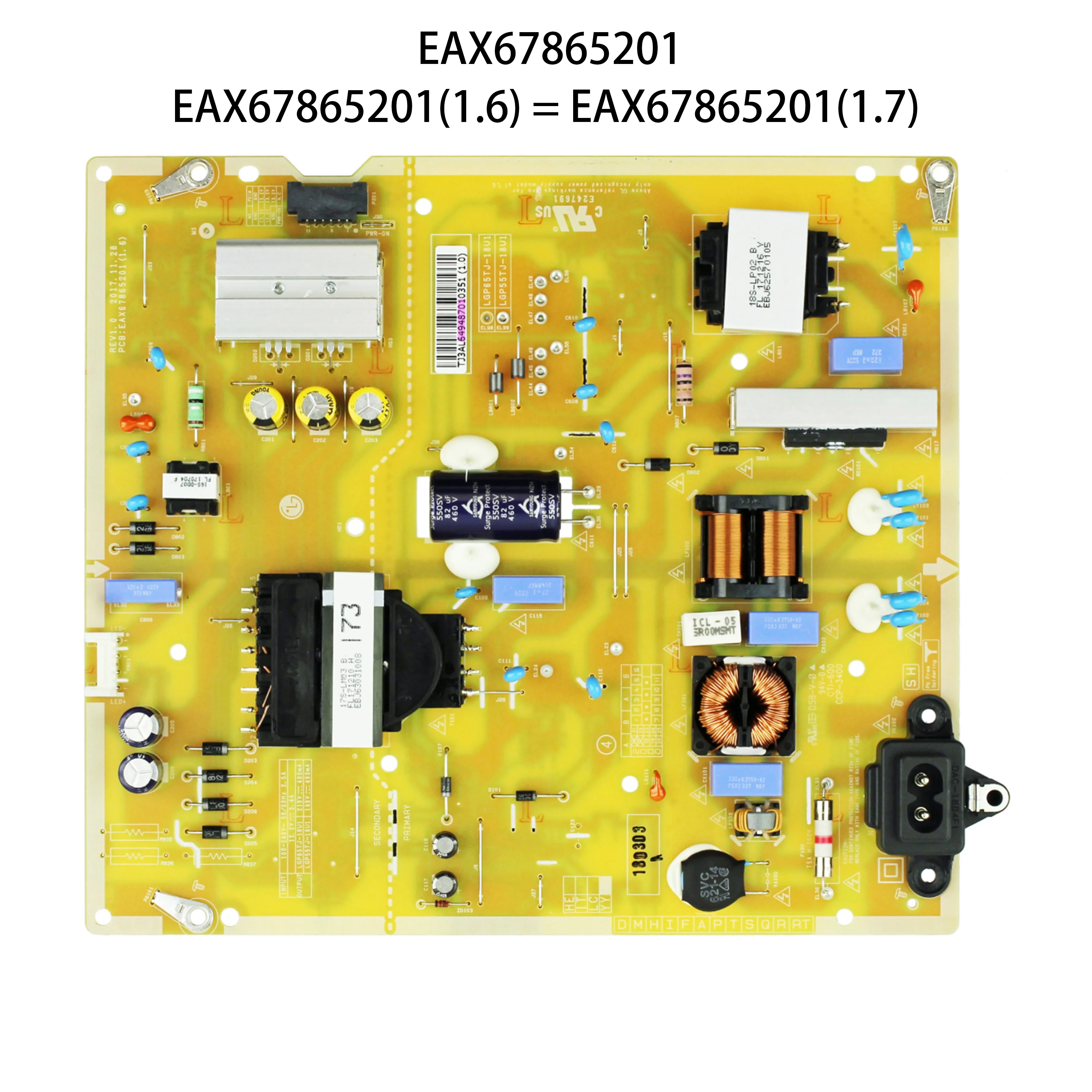 EAY64948701 EAX67865201(1.6) EAX67865201(1.7) LGP555TJ-18U1 Power Board for 55UM7050PLC 55UK6090PUA 55UK6300PUE 55UM6910PUC TV