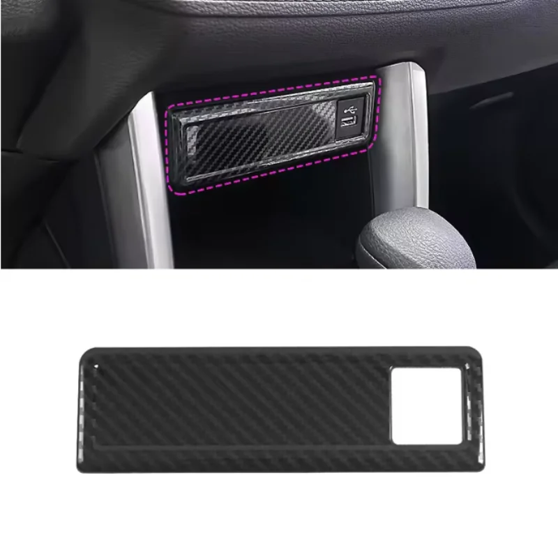 Car Central Control USB Interface Panel Trim Cover Stainless Steel Accessories For Toyota Corolla Cross XG10 2022-2024
