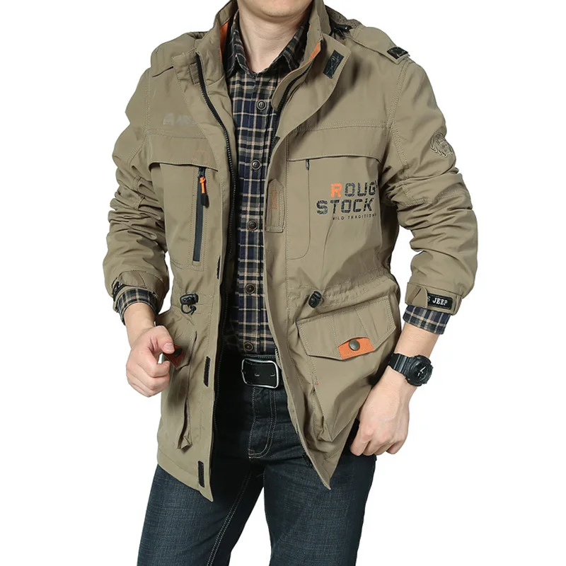 2024 Business Casual Jackets Man Sports Coat Autumn Windproof Hooded Jackets Quick Drying Lightweight Outdoor Climbing Outwear