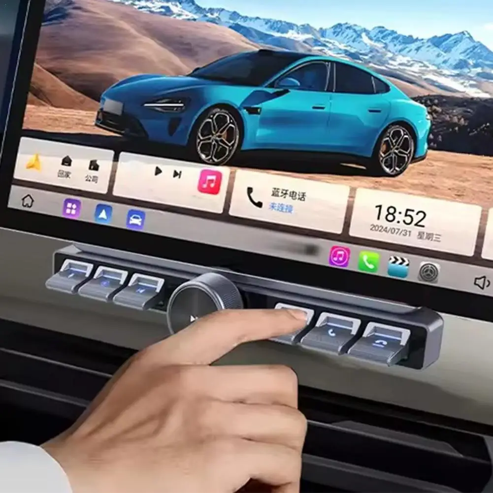 

7 Keys Wireless Multimedia Remote Control LED Car Controller Volume Adjuster Answer Phone Calls For Multimedia Navigation Play