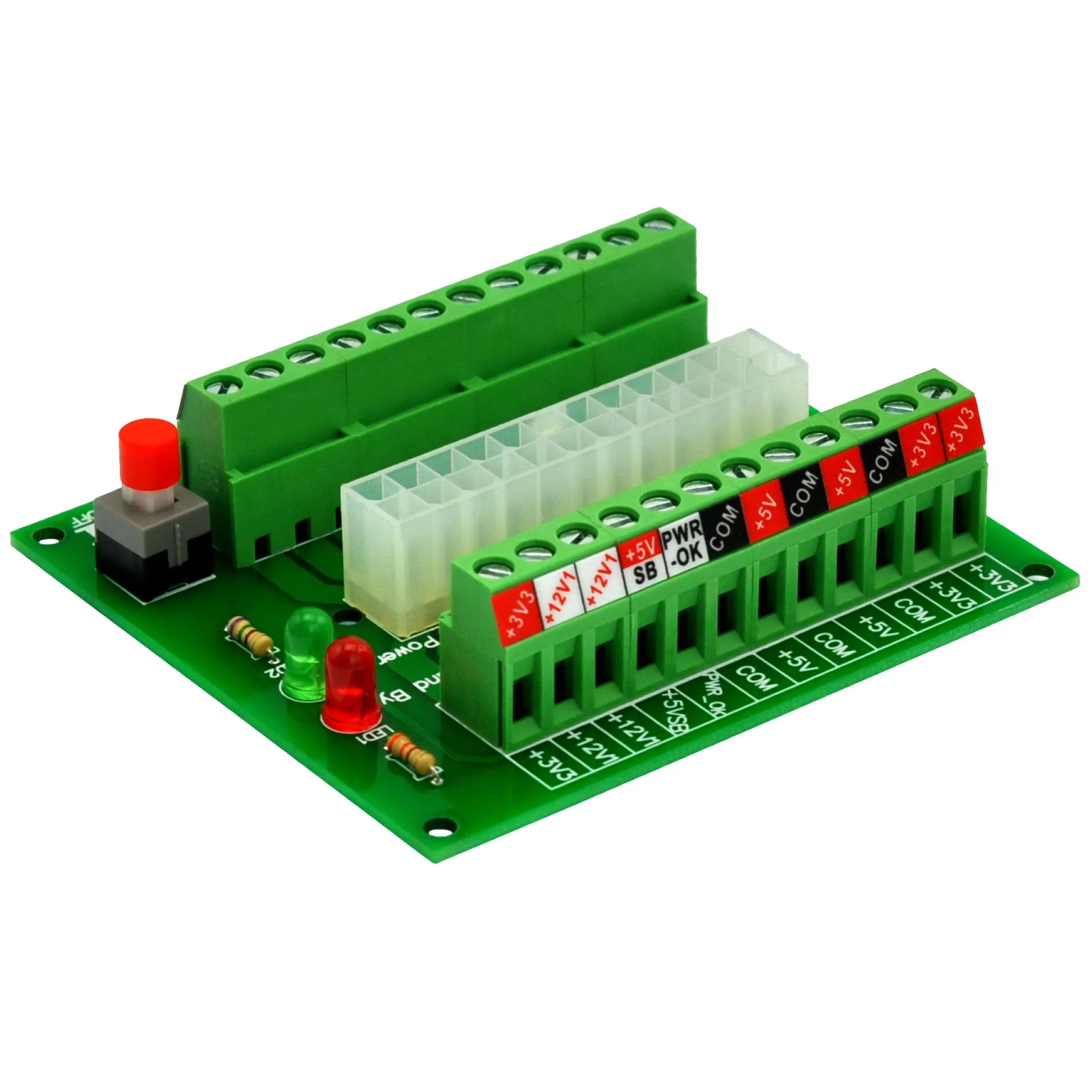 Electronics-Salon 24/20-pin ATX DC Power Supply Breakout Board Module.