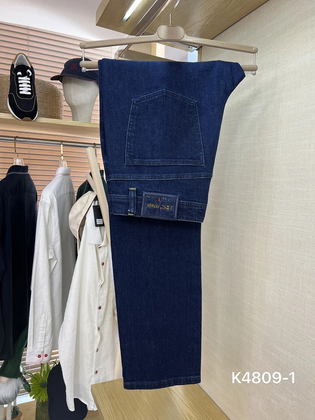 BILLIONAIRE BLKA CPTG Jeans de algodón grueso para hombre 2025 Otoño Invierno nuevos al aire libre bordado elástico calidad tamaño 30-40 pantalones largos