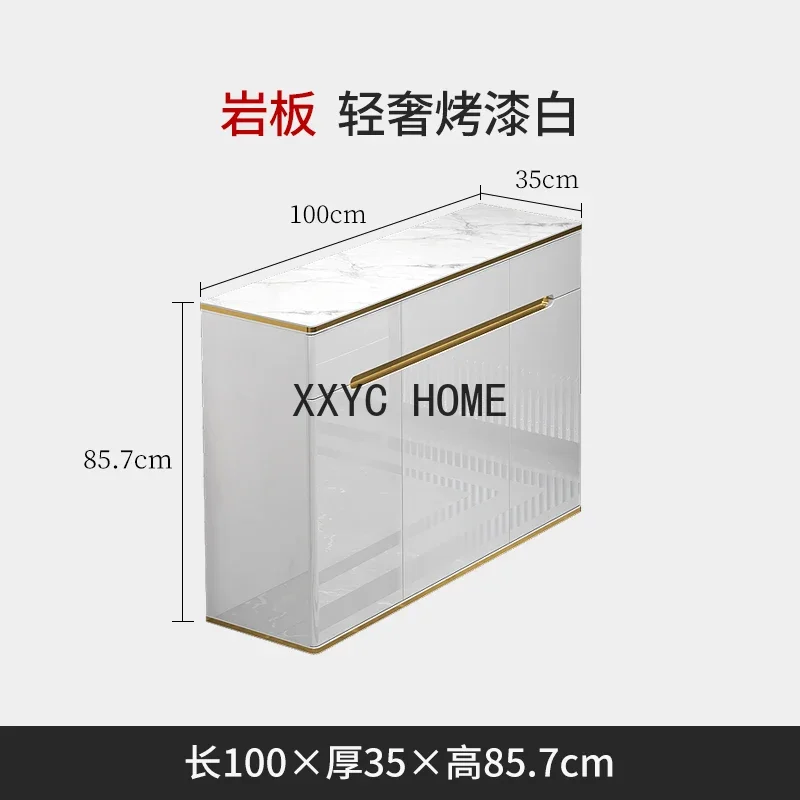 خزانة أحذية فاخرة خفيفة، جدار منزلي موفر للمساحة، خزانة قاعة لوحة حجرية بسيطة وحديثة للمدخل