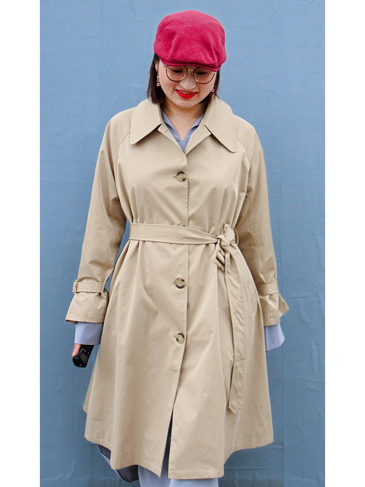 

Пальто для полных женщин, свободное, длинное, весенне-осеннее, скрывающее фигуру, утягивающее, больших размеров, маскирующее недостатки фигуры