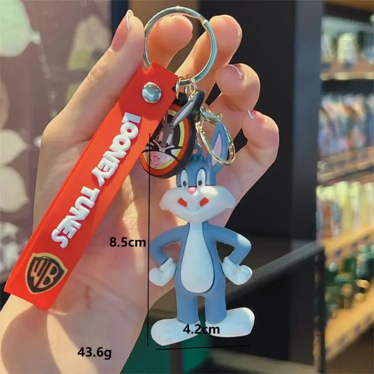 Creative and interesting cute Bugs Bunny doll key chain cartoon pendant fashion bag hanging small gifts