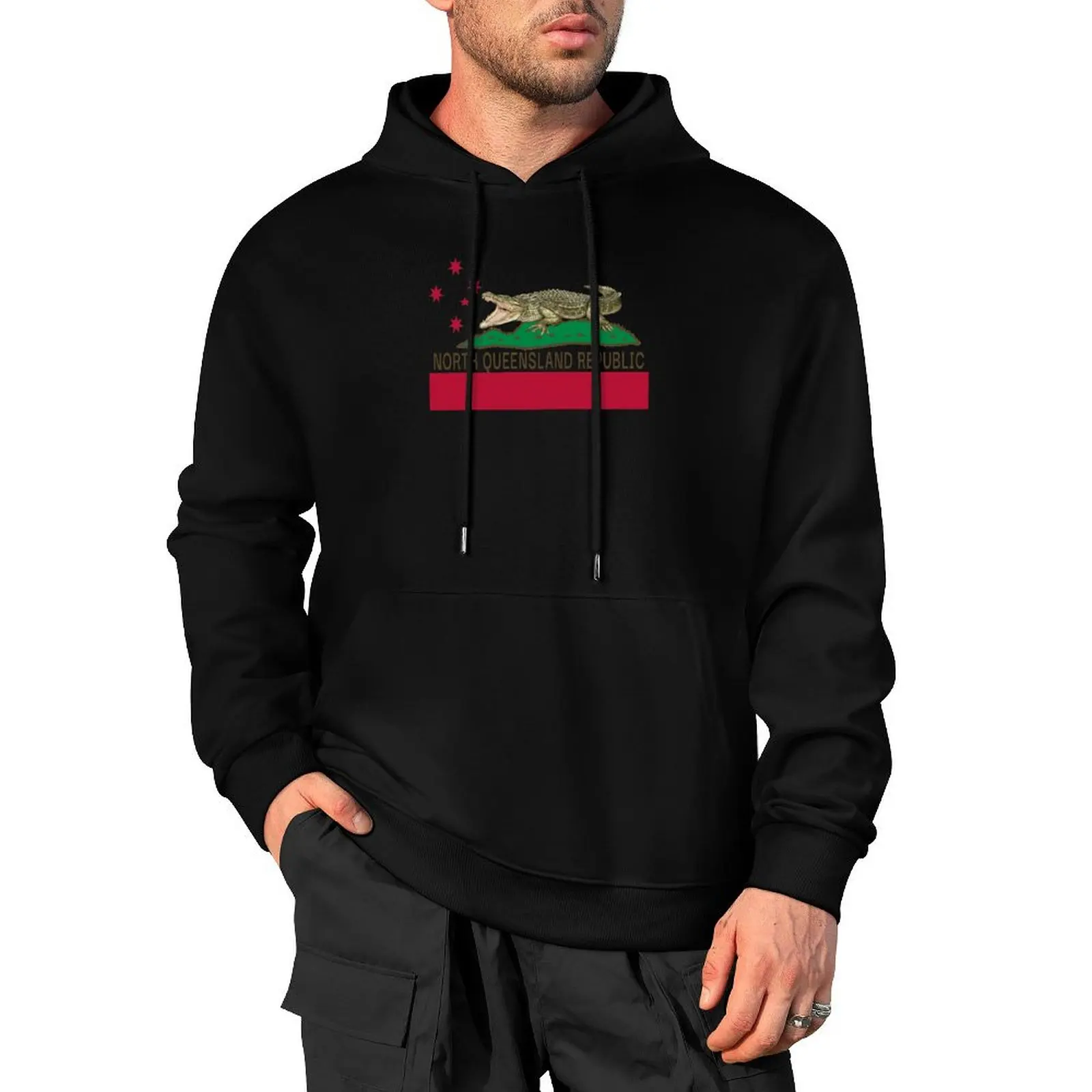 

North Queensland Republic Pullover Hoodie autumn clothes men's clothes men's coat mens clothing hoodie oversize