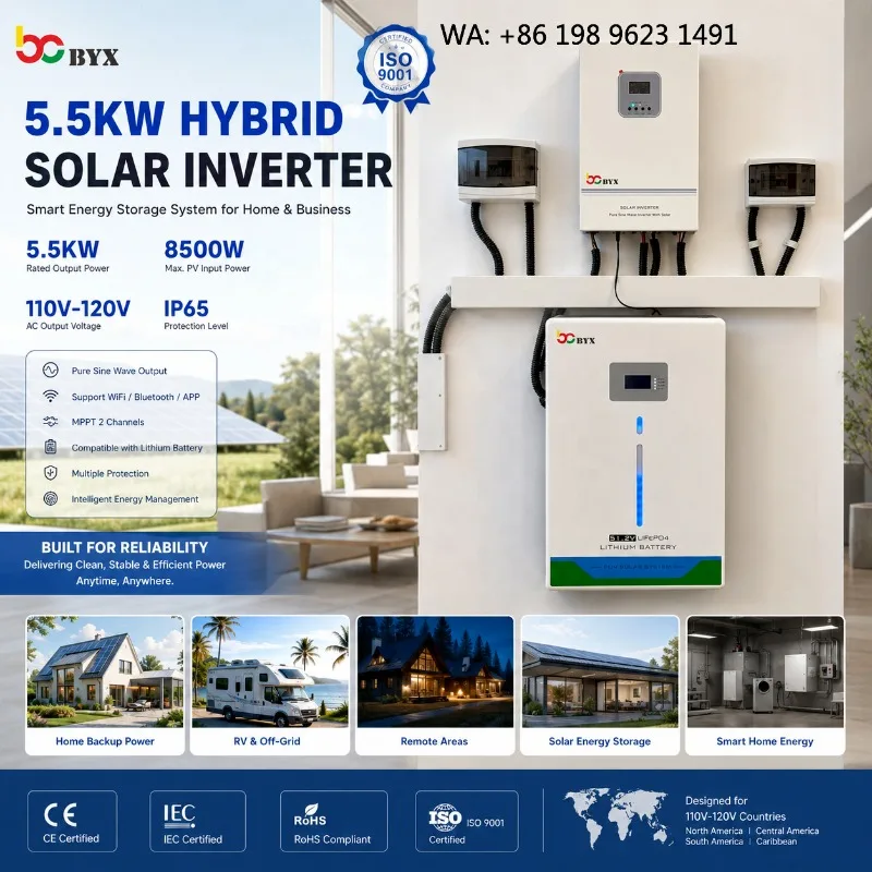 4KW-12KW Off-Grid Hybrid Solar Inverter 24V MPPT Solar Charger Adaptable Solar Panel Power Generation System