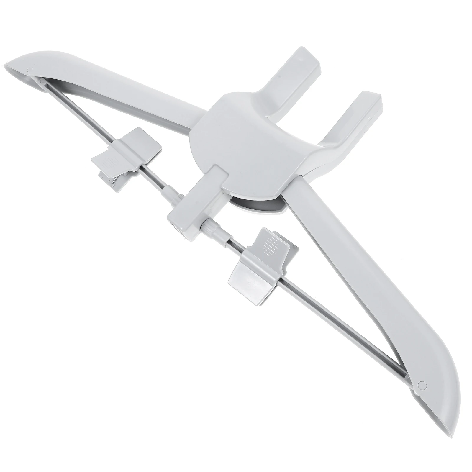 

1pc Folding Ironing Hanger Gray Foldable Rack Clothes Hangers 16MM Hole Plastic Smooth Edge Travel Size Garment Steamer