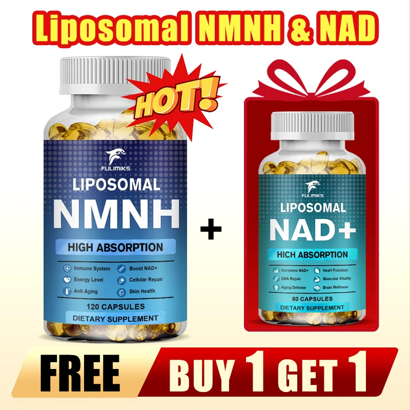 【Compre 1 y Obtenga 1 Gratis】Cápsulas NMNH de 500 mg - Alternativa al Suplemento NMN con NAD+ Liposomal y Antioxidante Resveratrol, Energía