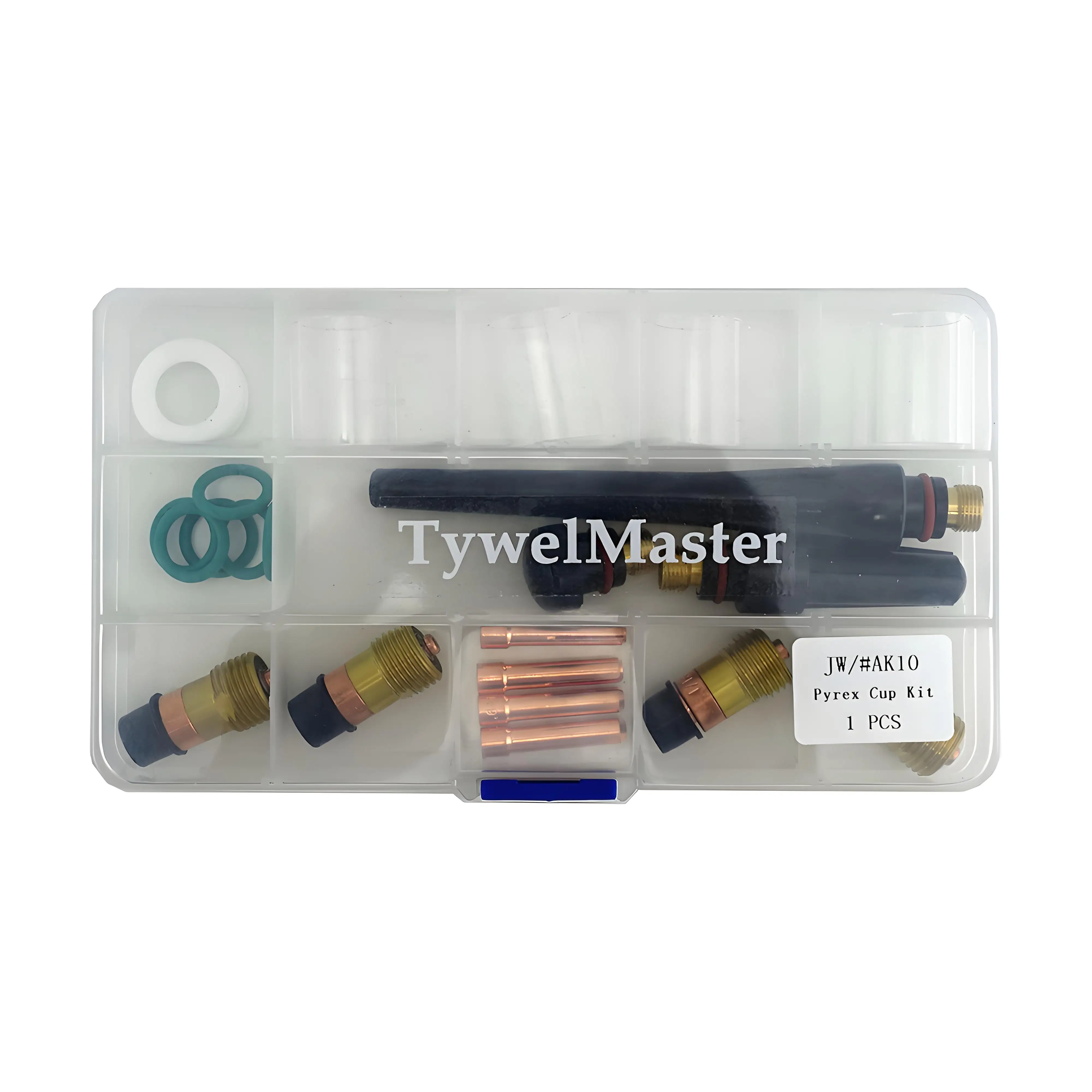 23Pcs TIG Welding Gas Lens Kit for WP17/18/26 - Glass Cup, Collet, Cap - Spare Parts with Carry Case
