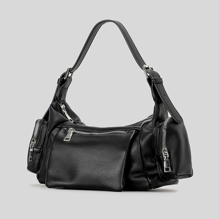 Bolso Vintage de cuero Pu para mujer, bandolera de hombro de estilo Punk con múltiples bolsillos, de lujo, Y2K, 2024