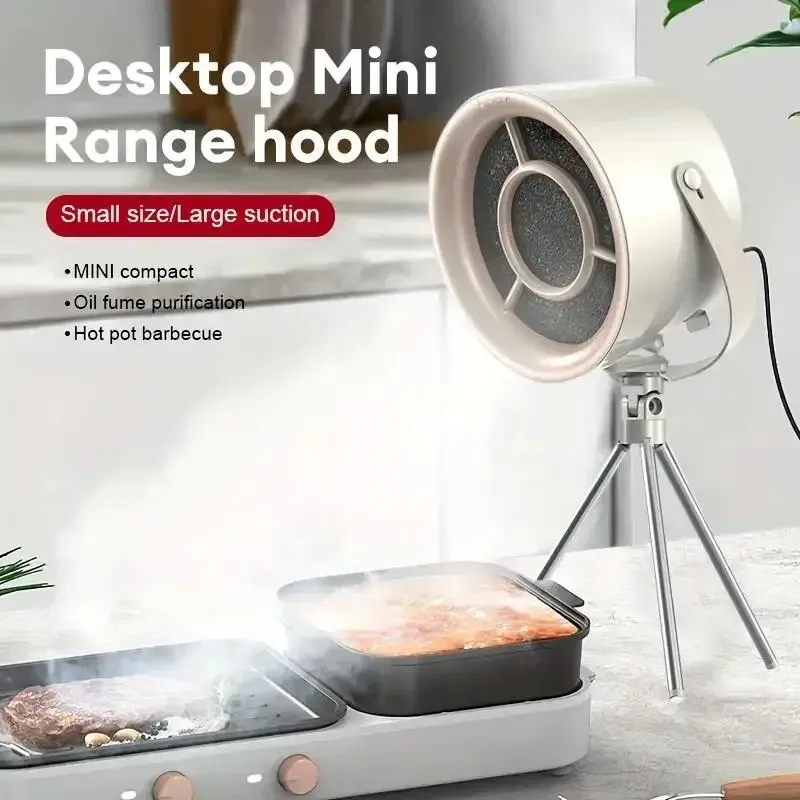 

【Trending】TX New USB Desktop Mini Range Hoods Portable Exhaust Fan Small Kitchen Hood Extractor Barbecue Large Suction Cooker Ho