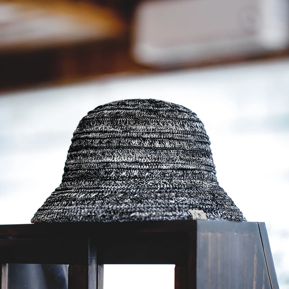 Maden Nuovo cappello da pescatore traspirante lavorato a maglia per uomo e donna Cappello sottile con cupola di protezione solare nera per tutti i giorni