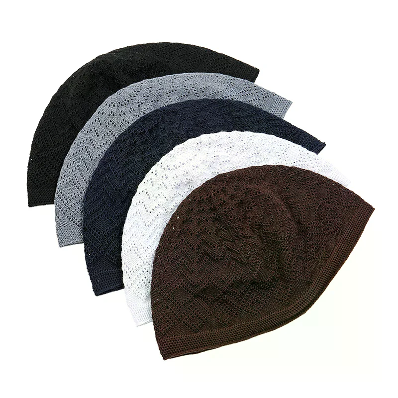 /HTF/Knitted Beanie Hat Turkish Muslim Men Women Prayer Hats Unisex Beanies Cap Warm Islamic Ramadan Men's Wrap Head Caps Winte