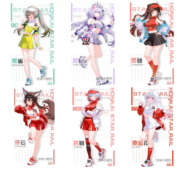 Anime Honkai：Star Rail Tingyun Castorice 10cm Acrylic Stand Figure Model Plate Cosplay Collection Desktop Decor Gifts MM
