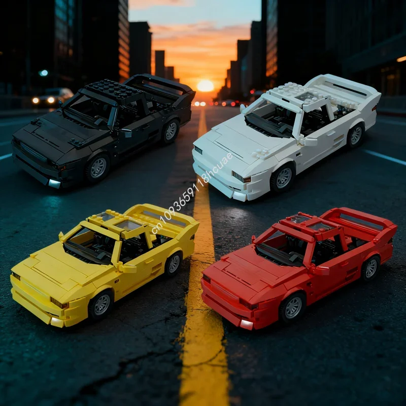 

1330 деталей MOC Toyota, 4 цвета (красный, желтый, синий, белый), модель-конструктор, рождественский подарок, строительные блоки, DIY, творческая развивающая игрушка для детей