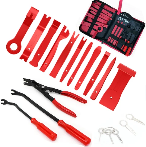 

19pcs/set Car Door Clip Car Disassembly Tools Set Stereo Refit Kits Interior Plastic Trim Panel Dashboard Removal Tool