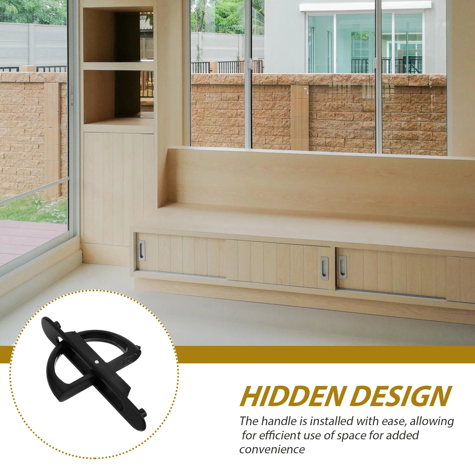 

2Pcs Concealed Cabinet Handles Modern Design Comfortable Grip Invisible Drawer Pulls Kitchen Door Handles Cupboard Hardware