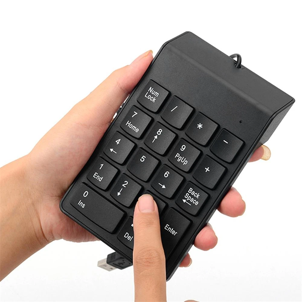 Mini 18 Keys Wireless Numeric Keyboard 2.4GHz USB Numpad Digital Pave Numpad For Accounting Teller Laptop Notebook Tablets