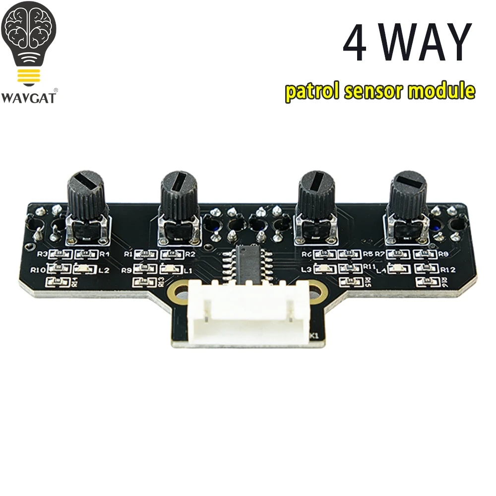 4 Channel Tracking Line Patrol Module Infrared Reflective Sensor for Smart Robot Car Tracking or DIY Sensor Learning Kit
