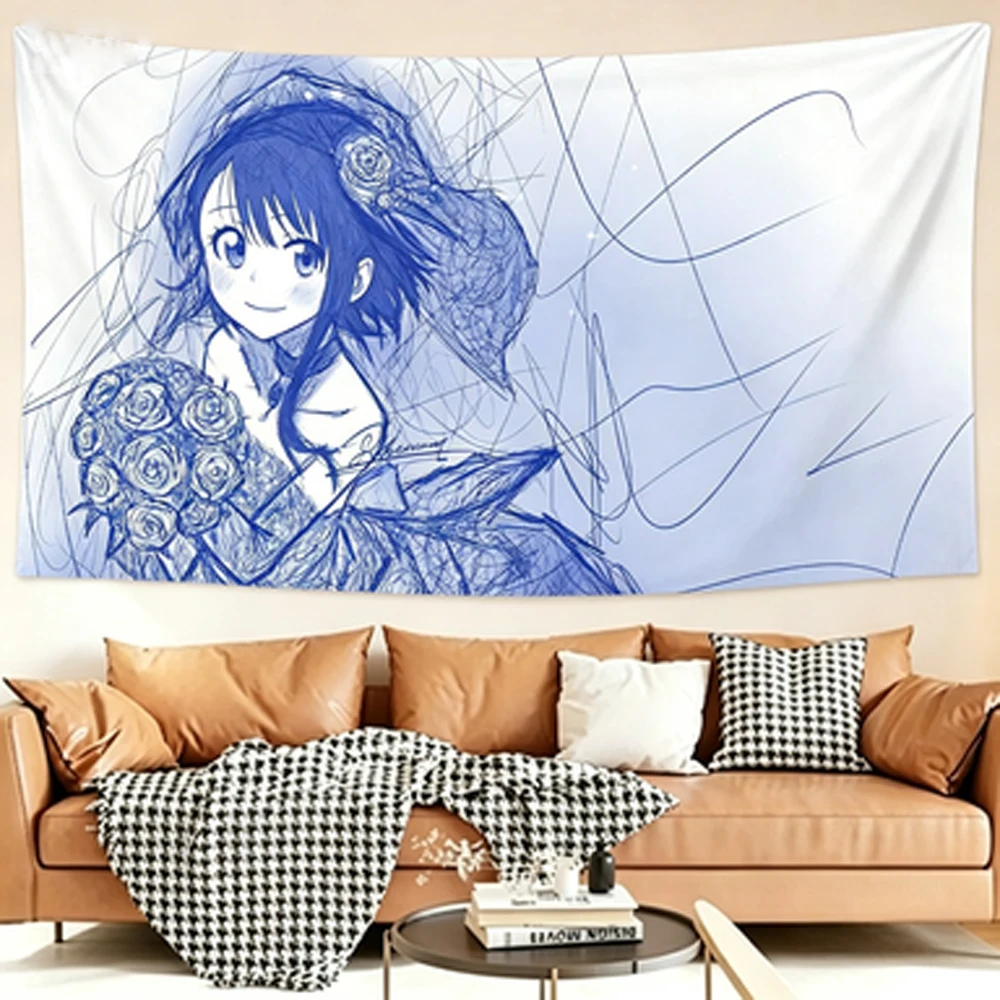 New Style Japanese Anime Character Wall Tapestry Decor for Bedroom Dormitory Rental Room - Anime Wall Hanging Decorations