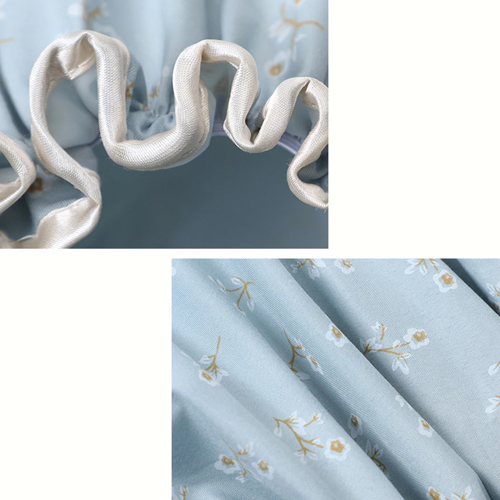 

2pcs Waterproof Shower Caps Double Layer Printed Eva Bathing Hat For Women Spa Makeup Face Cleaning Use Lady Shower Caps