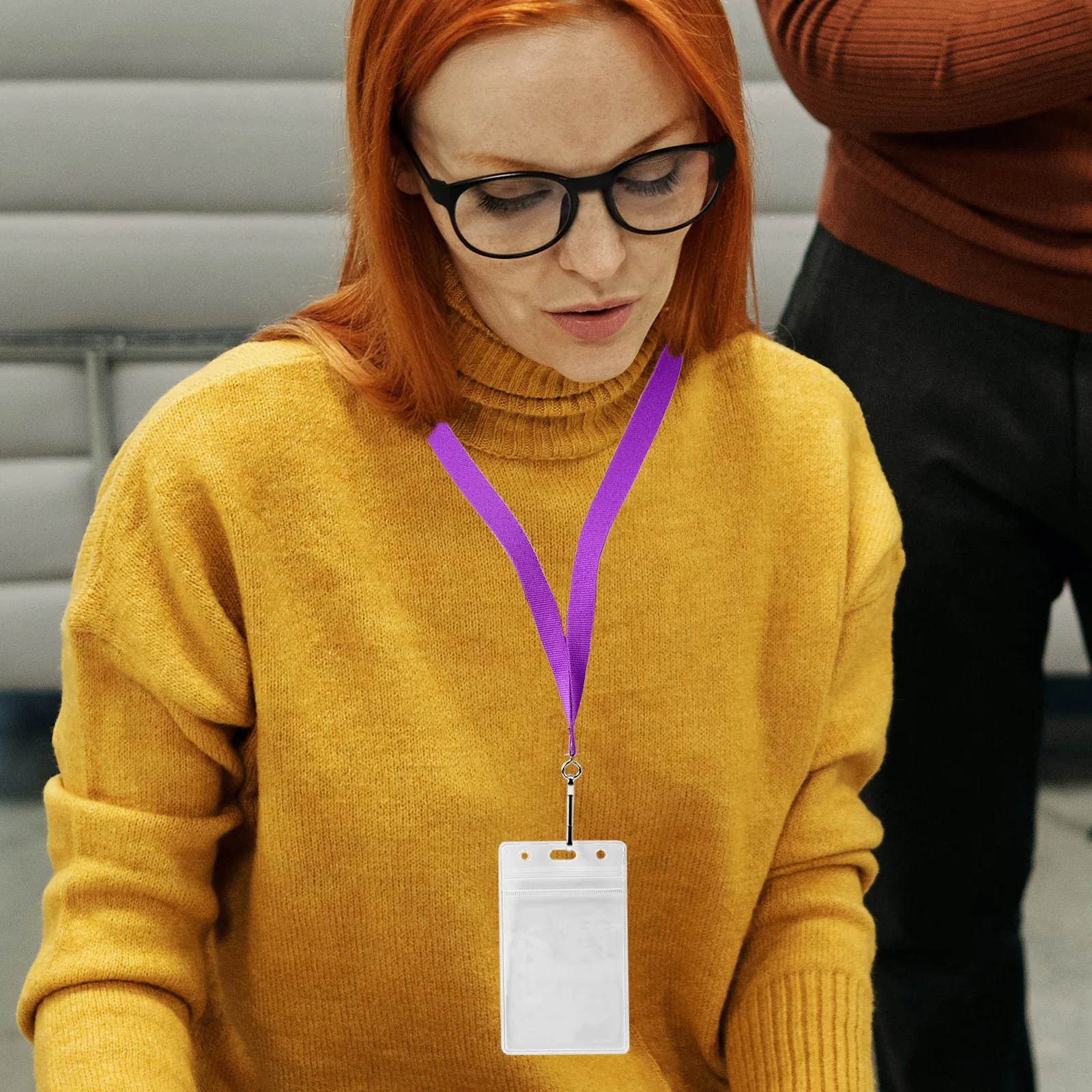 

6Pcs Waterproof Id Card Holder Clear Badge Protector Lanyard Employee Name Tag Storage Sleeve Reusable Anti-Scratch