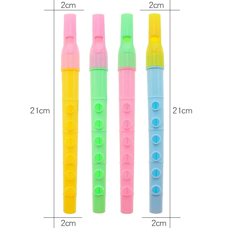 1PC Colorful Plastic Flute Musical Instrument 6-hole Mini Clarinet Baby Music Educational Toys for Children Christmas Funny Gift