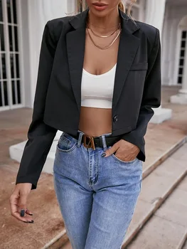 2025 Spring and Autumn Short Small Suit Jacket Casual Spicy Girl Style Niche Waist Design Women's Outdoor Wear 6