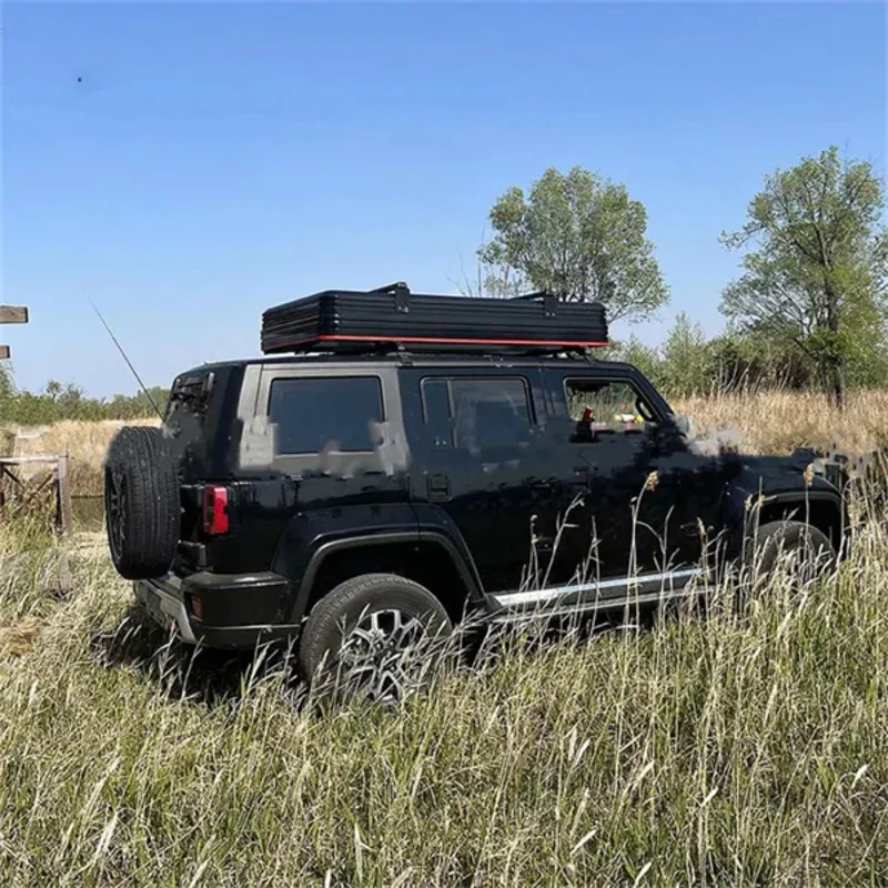 2025 New Durable Offroad 4WD Vehicles SUV Car Side Open Aluminum Hard Shell Roof Top Tent for Outdoor Camping