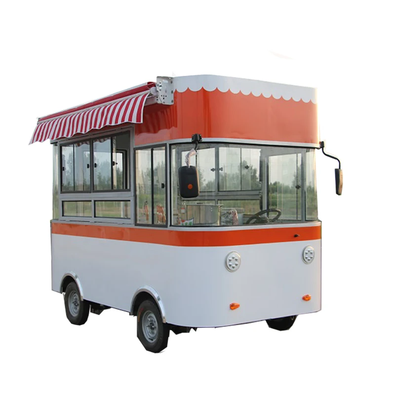 

Electric Hot Dog Bubble Tea Coffee Kiosk Fast Food Truck Mobile Kitchen Catering Trailer Vending Cart For Sale