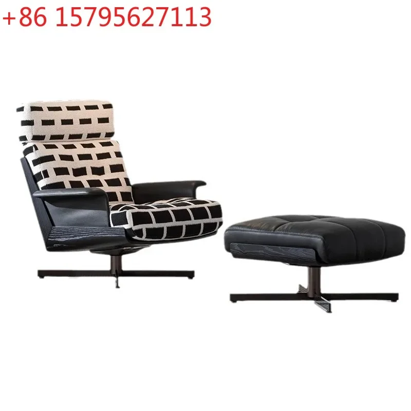 

Italian minimalist light luxury premium backrest armchair living room lunch break recliner