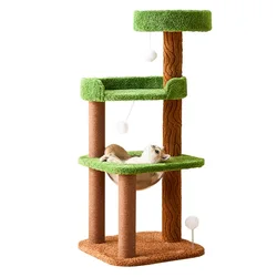 Rascador para gatos con sisal y cama torre todo en uno interior