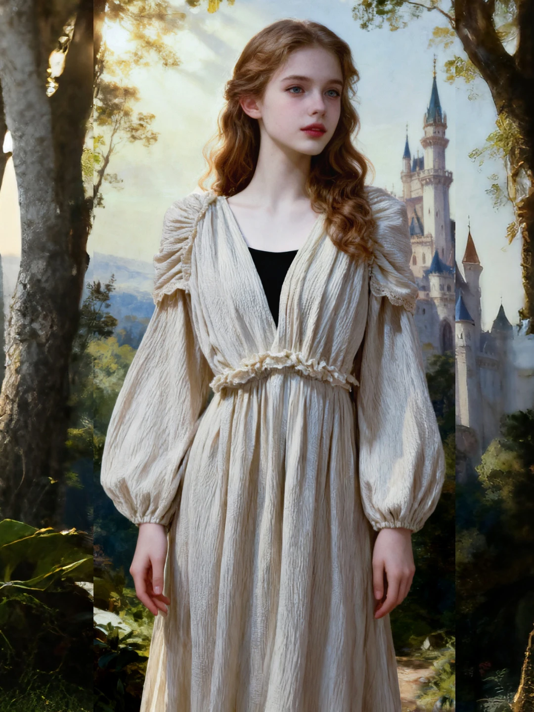 TIYIHAILEY الخريف الشتاء النساء فستان كامل فانوس كم طويل الطابق طول السيدات S-L خمر عالية الخصر سميكة المخملية 2025 جديد #5