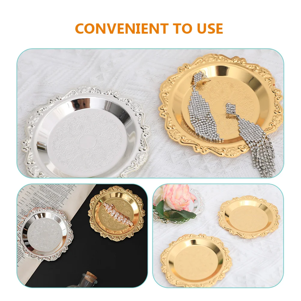 

Cake Tray Decoration Metal Serving Plates Fruit Platter Jewelry Decorative Trays Wedding Jewellery Storage Platters and