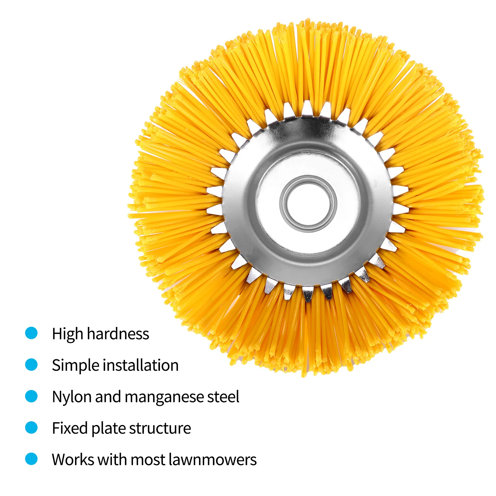 [DE DHL] 8-Zoll 25,4x200mm Unkraut-Freischneiderkopf، Rasenmazher، Universaleller Rasentrimmerkopf، rotierende Unkrautbürste