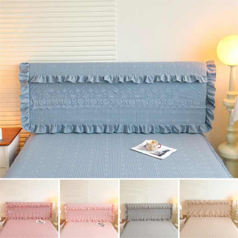 15-22m-linen-crinkle-gauze-quilted-headboard-slipcover-lace-trim-full-wrapped-protective-cover-side-pockets-for-bedroom-decor