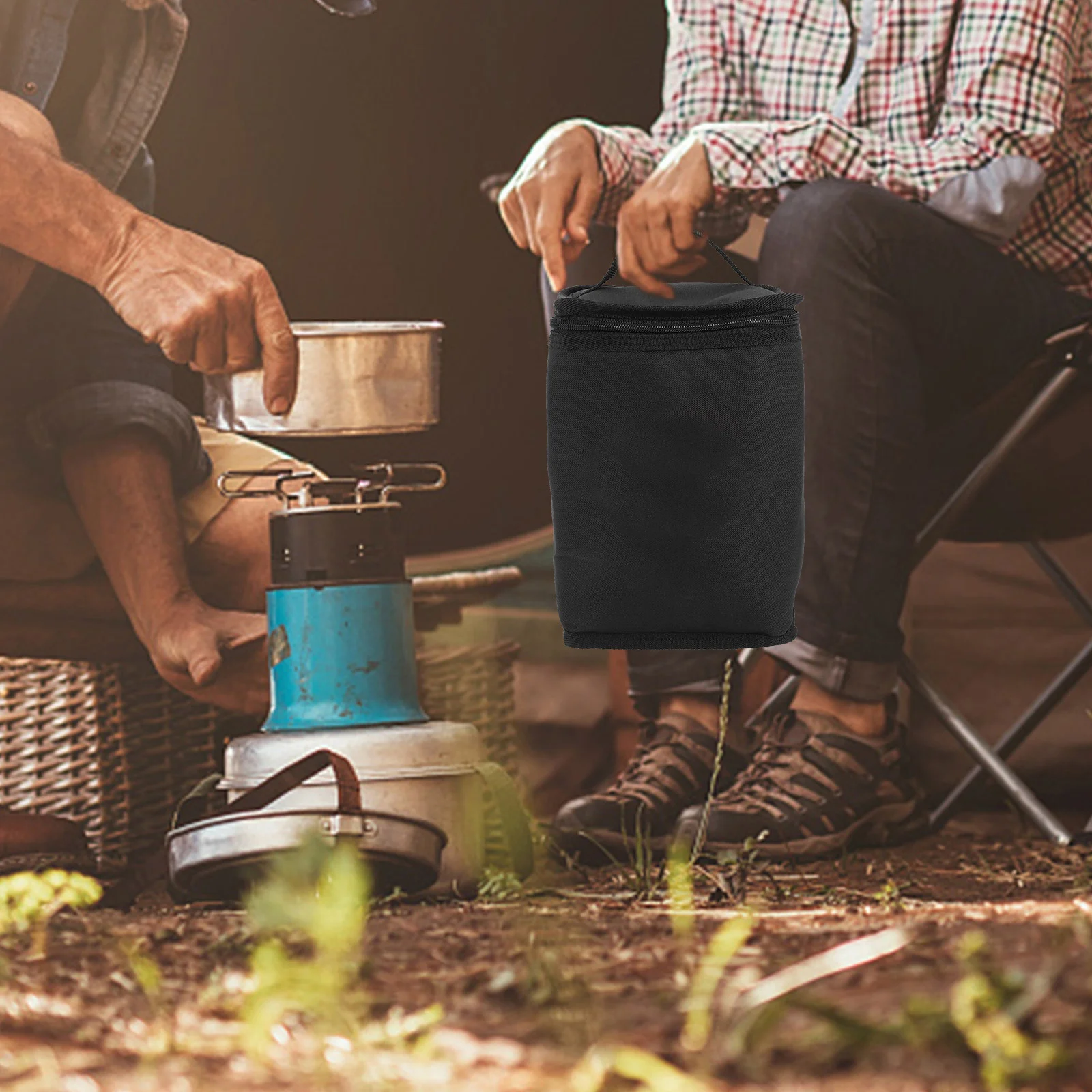 

Camping Lamp Bag Propane Stove Pouch Multi-Function Design High-Grade Material Scratch Resistant Portable Camping Stove Bag