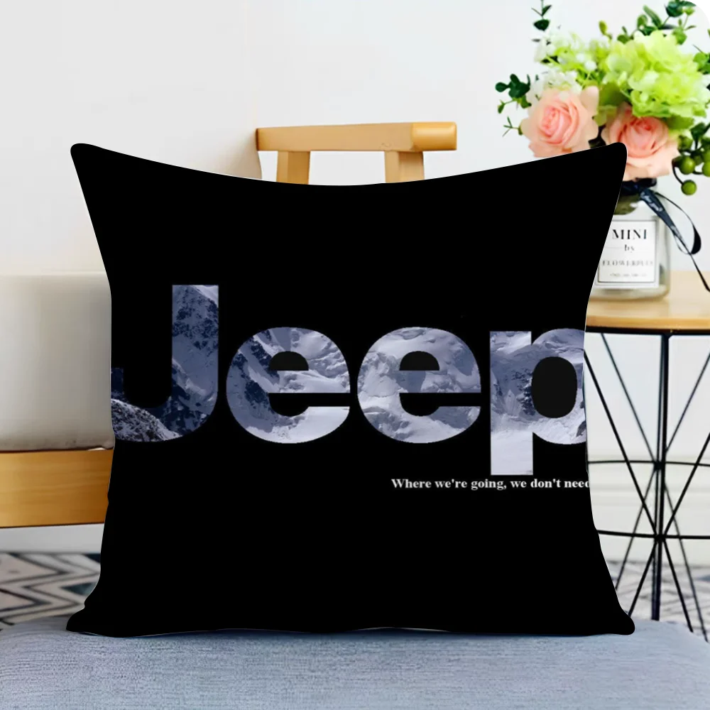 

Jeeps Ornamental Pillows for Living Room Chair Cushion Cover 45x45cm Lounge Chairs Decorative Pillowcase Pillow Hugs Short Plush