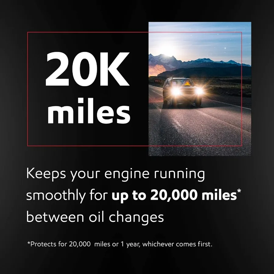 1-123840 Alto kilometraje de rendimiento extendido 5W-20; 5QT, gris (paquete de 2)