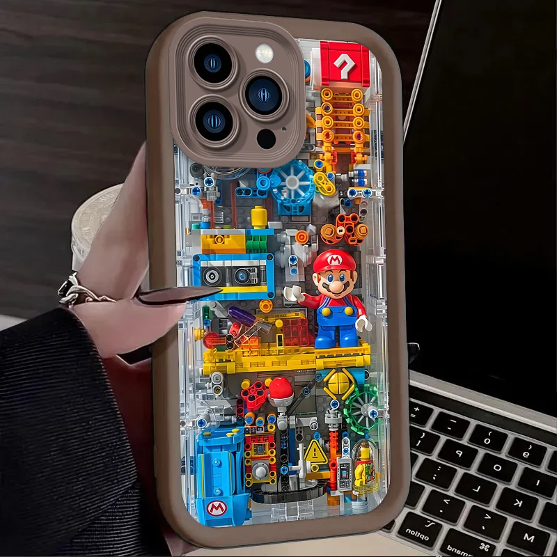 Soft Phone Case For iPhone 17 Air 15 16 16E 14 13 12 11 Pro Max X XS X S Max XR SE 2020 SE4 7 8 Building Blocks M-Marios Cover view 6