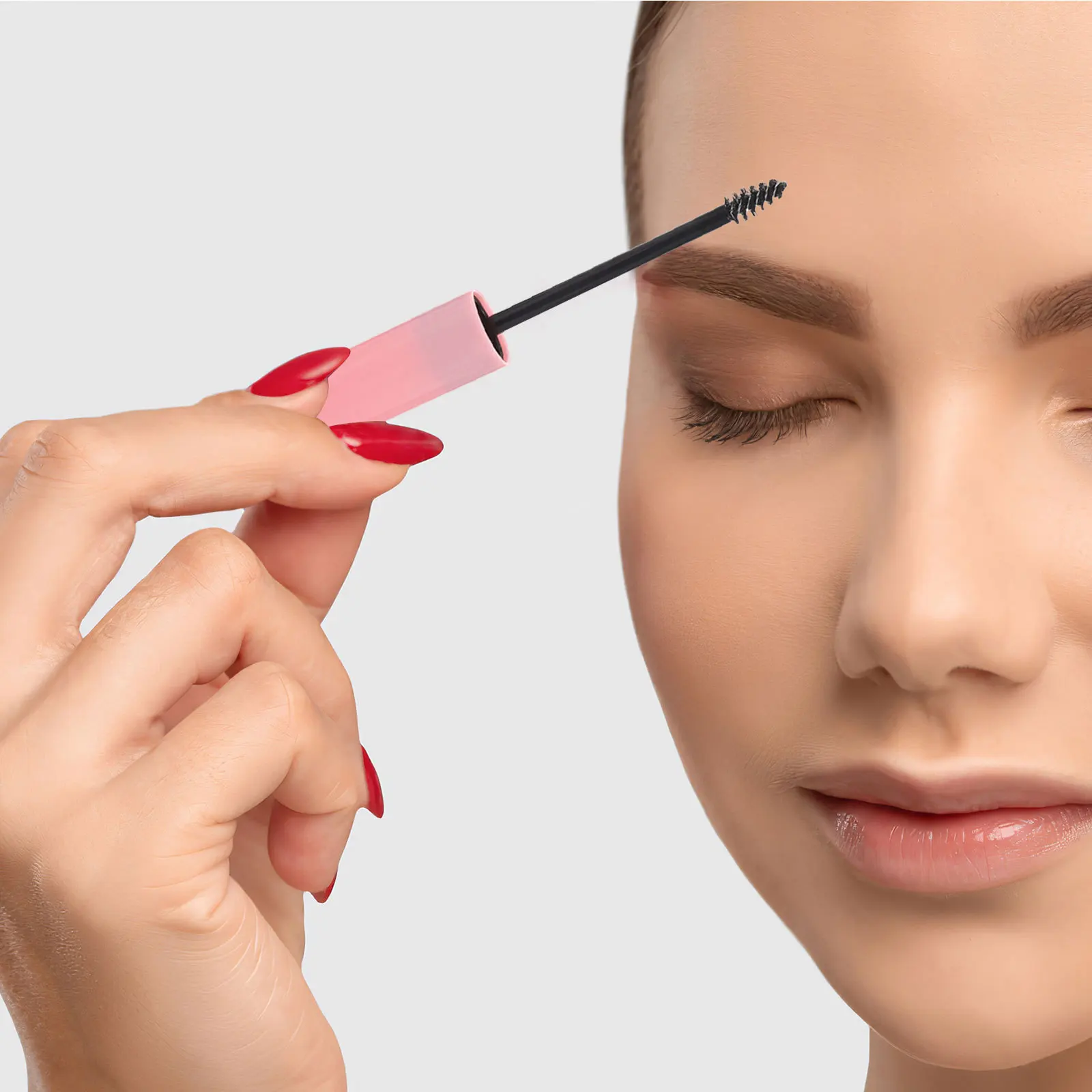 Gel de sobrancelha transparente à prova d'água, fórmula de configuração de longa duração, modelagem e definição de sobrancelhas, acabamento resistente ao suor