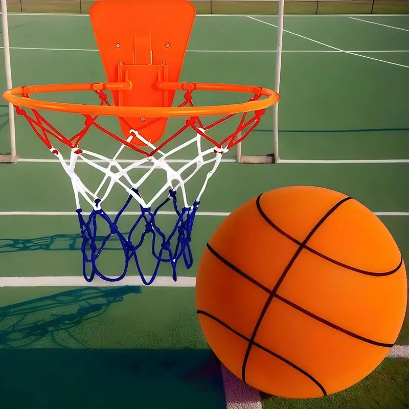 Тихий баскетбольный бесшумный мяч Баскетбольный мяч с обручем Мягкое оборудование для отскока Бесшумный спортивный мяч для дома Тренажерный зал Квартира Дети Взрослые