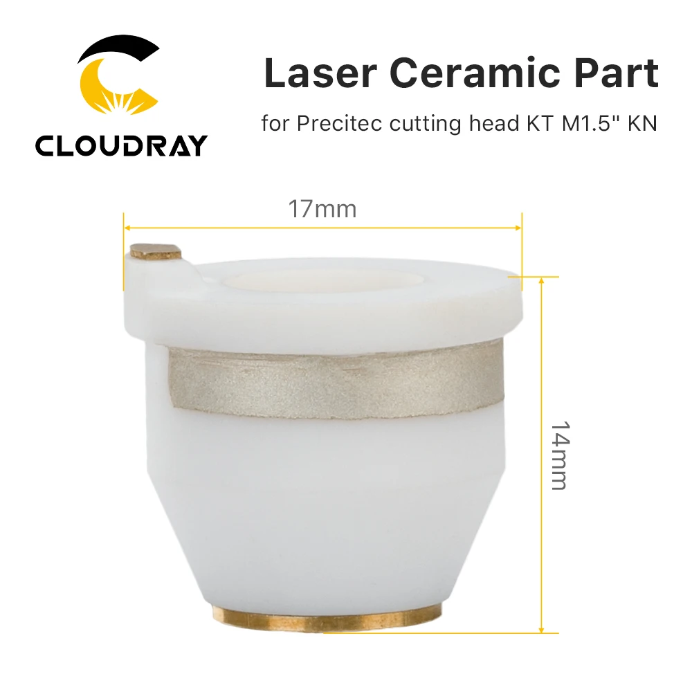 Imagem -04 - Cloudray-pt 3d Laser Suporte de Bico de Cerâmica Proteção m6 Thread Dia 17.1 mm 14 mm Precitec Cabeça Part