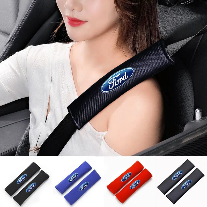 Car Seat Belt Cushion Shoulder Pad Soft Strap For Ford B-Max cmax smax KA st line Galaxy Explorer Expedition Mondeo Accessories