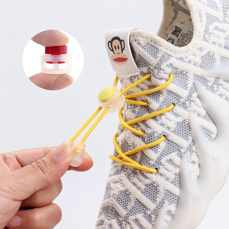 Elastic Shoelaces For Sneakers Round Shoes Laces Without Ties Pring Lock No Tie Shoelace Quick Put On And Take Off Lazy Lace