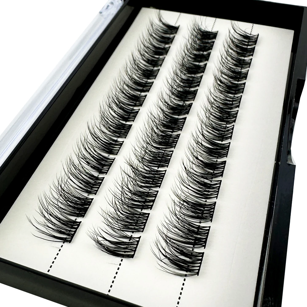 NEUE 5D Flauschige Nerzwimpern 3 Reihen Natürliche Wimpernverlängerung 3D Russische Einzelwimpern-Cluster Make-up-Tools Wimpern Cilia – Detail 30